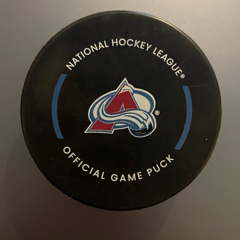 Colorado Avalanche hockey puck